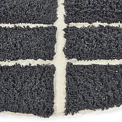 Alfombras redondeadas - Zola Natural Cotton Shaggy (gris oscuro)