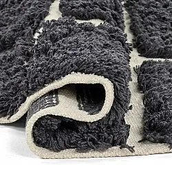Alfombras redondeadas - Zola Natural Cotton Shaggy (gris oscuro)