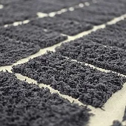 Alfombras redondeadas - Zola Natural Cotton Shaggy (gris oscuro)