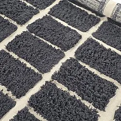 Alfombras redondeadas - Zola Natural Cotton Shaggy (gris oscuro)