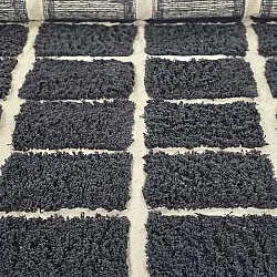 Alfombras redondeadas - Zola Natural Cotton Shaggy (gris oscuro)
