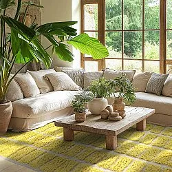 Alfombras de pelo largo - Zola Natural Cotton Shaggy (amarillo)