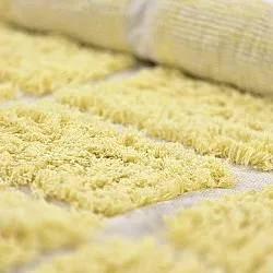 Alfombras redondeadas - Zola Natural Cotton Shaggy (amarillo)