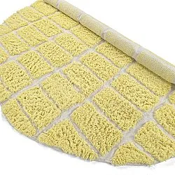 Alfombras redondeadas - Zola Natural Cotton Shaggy (amarillo)