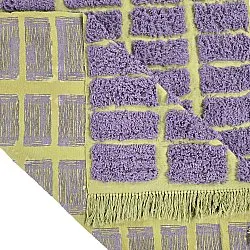Alfombras de pelo largo - Zola Natural Cotton Shaggy (púrpura)
