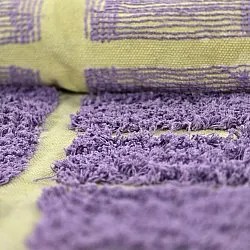 Alfombras de pelo largo - Zola Natural Cotton Shaggy (púrpura)