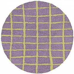 Alfombras redondeadas - Zola Natural Cotton Shaggy (púrpura)