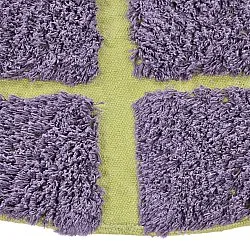 Alfombras redondeadas - Zola Natural Cotton Shaggy (púrpura)
