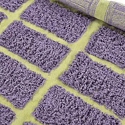 Alfombras redondeadas - Zola Natural Cotton Shaggy (púrpura)