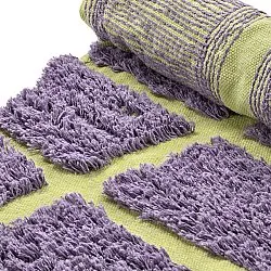 Alfombras redondeadas - Zola Natural Cotton Shaggy (púrpura)