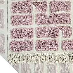 Alfombras de pelo largo - Zola Natural Cotton Shaggy (rosa)