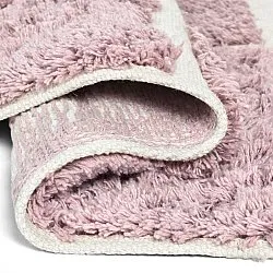 Alfombras redondeadas - Zola Natural Cotton Shaggy (rosa)