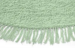 Alfombras redondeadas - Alba Natural Cotton Shaggy (verde claro)