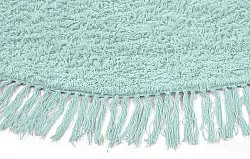 Alfombras redondeadas - Alba Natural Cotton Shaggy (turquesa)