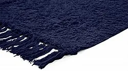 Alfombras de pelo largo - Alba Natural Cotton Shaggy (azul oscuro)