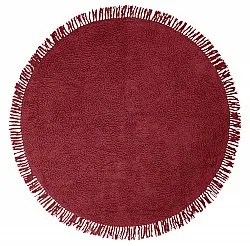 Alfombras redondeadas - Alba Natural Cotton Shaggy (borgoña)