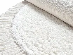 Alfombras redondeadas - Alba Natural Cotton Shaggy (blanco)