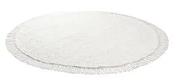 Alfombras redondeadas - Alba Natural Cotton Shaggy (blanco)