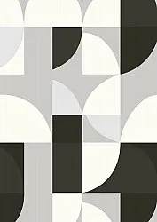 Alfombra Wilton - Kalami (blanco/gris/negro)