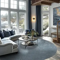 Alfombras redondeadas - Lynton (azul)