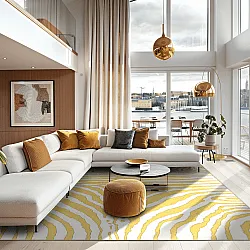 Alfombra Wilton - Zebra (amarillo)