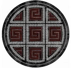 Alfombras redondeadas - Milos (negro/rojo)