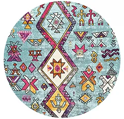 Alfombras redondeadas - Misare (azul/multicolor)