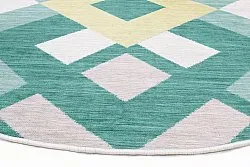 Alfombras redondeadas - Temara (azul/multicolor)