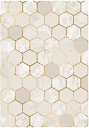 Alfombra Wilton - Morino (beige/blanco/dorado)