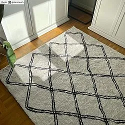 Alfombras de pelo largo - Morocco (negro/blanco)