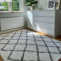 Alfombras de pelo largo - Morocco (negro/blanco)