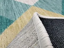 Alfombras redondeadas - Temara (azul/multicolor)