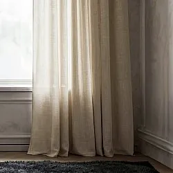 Cortinas Pack de 2 - Cortina de lino Noemi (beige)