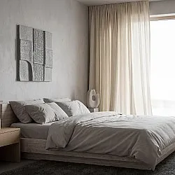 Cortinas Pack de 2 - Cortina de lino Noemi (beige)