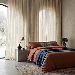 Cortinas Pack de 2 - Cortina de lino Noemi (beige)