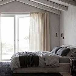 Cortinas Pack de 2 - Cortina de lino Noemi (crema)