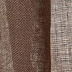 Cortinas Pack de 2 - Cortina de lino Noemi (marrón oscuro)