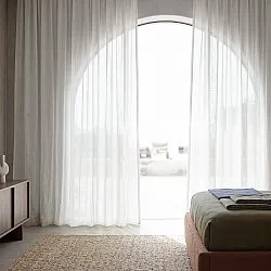 Cortinas Pack de 2 - Cortina de lino Noemi (blanco)