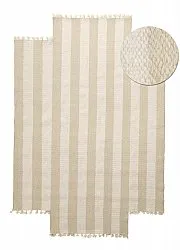 Alfombra de lana irregular - Kystaro (crema/beige)