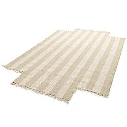 Alfombra de lana irregular - Kystaro (crema/beige)