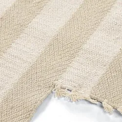 Alfombra de lana irregular - Kystaro (crema/beige)