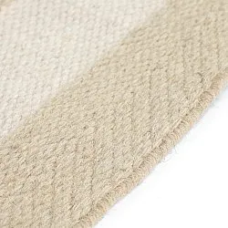 Alfombra de lana irregular - Kystaro (crema/beige)