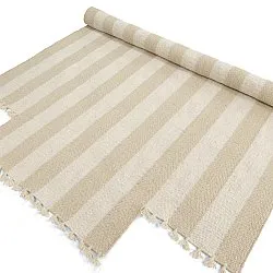 Alfombra de lana irregular - Kystaro (crema/beige)