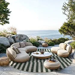 Alfombras redondeadas - Indoor/Outdoor Otto (verde)