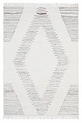 Alfombra de algodón - Palani (blanco/negro)