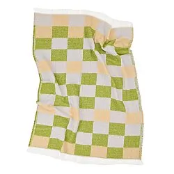 Mantas - Manta de mezcla de lana - Audrey Check (beige/verde/morado)
