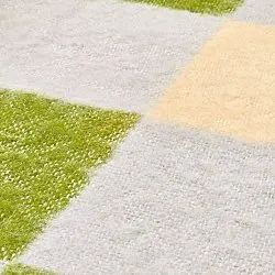 Mantas - Manta de mezcla de lana - Audrey Check (beige/verde/morado)