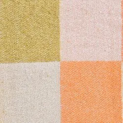 Mantas - Manta de mezcla de lana - Audrey Check (beige/amarillo/naranja)