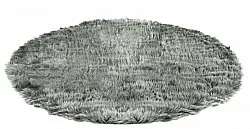 Alfombras redondeadas - Pomaire (gris/verde)