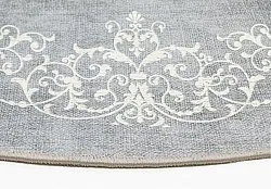 Alfombras redondeadas - Santi (gris/blanco)